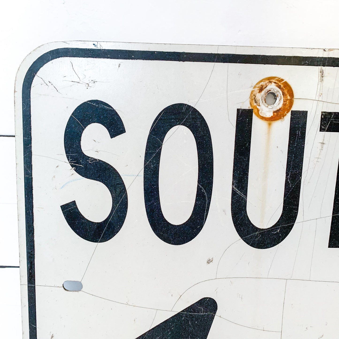 vintage south road sign