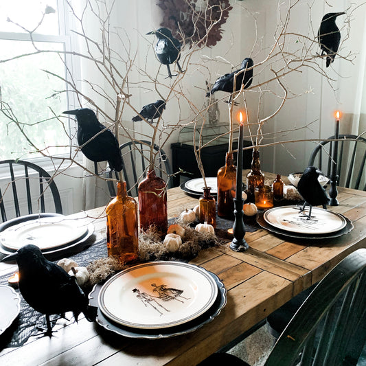 creating a halloween tablescape