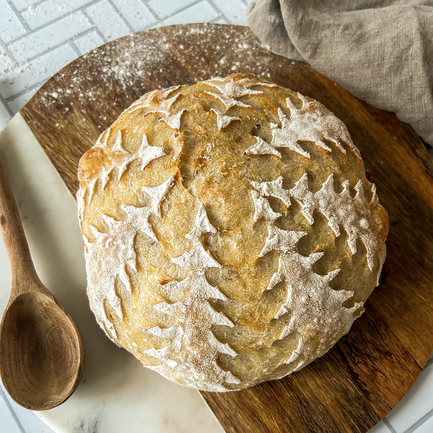 christmas tree sourdough