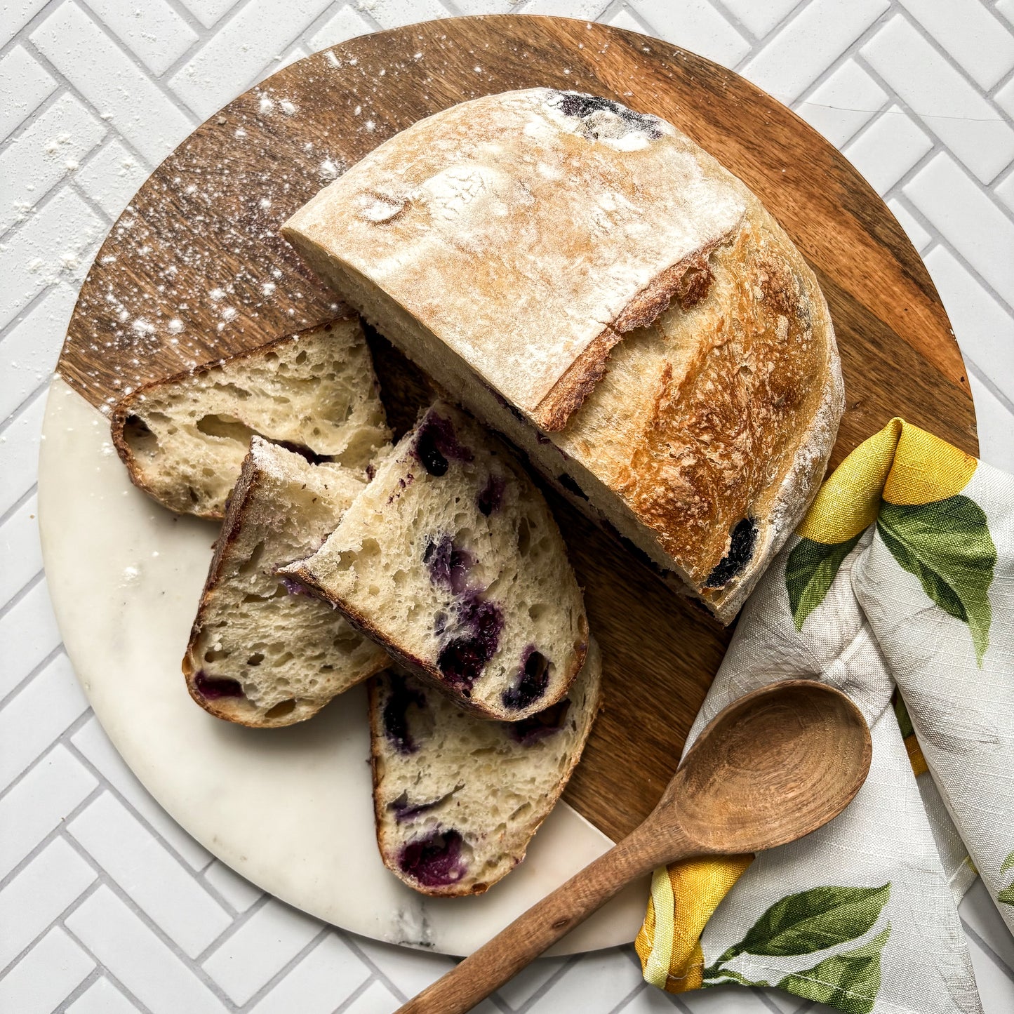 blueberry lemon sourdough