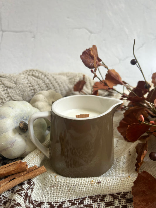 vintage pitcher candle