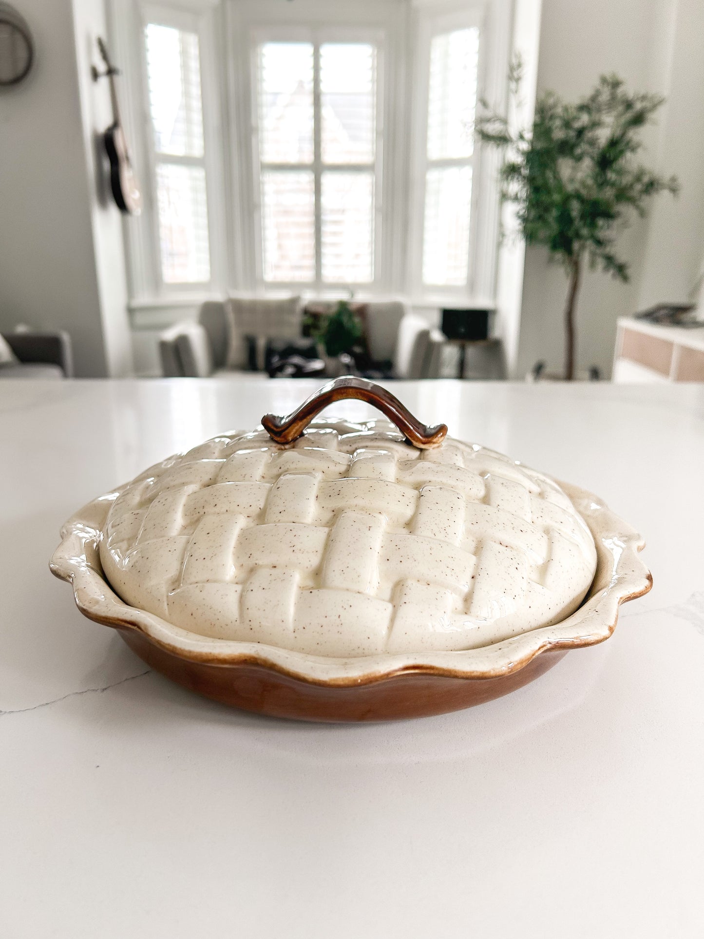 lattice pie plate with lid