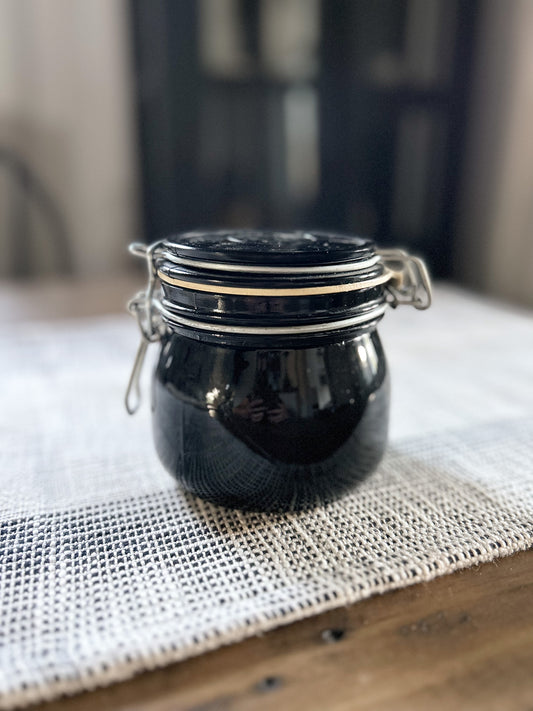 dark brown sealer jar