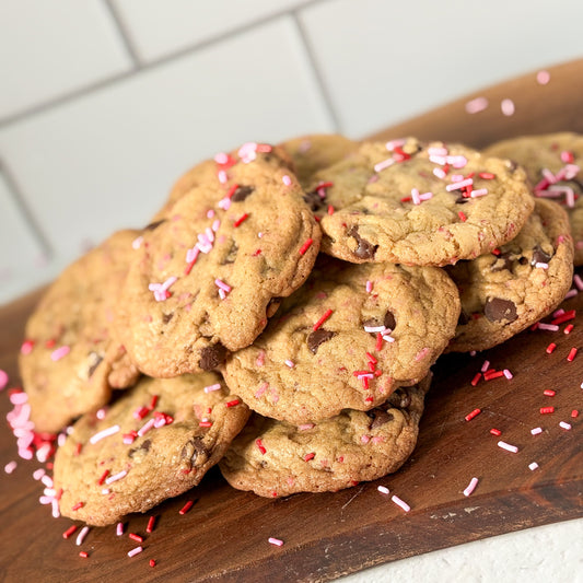 valentines sprinkle cookies