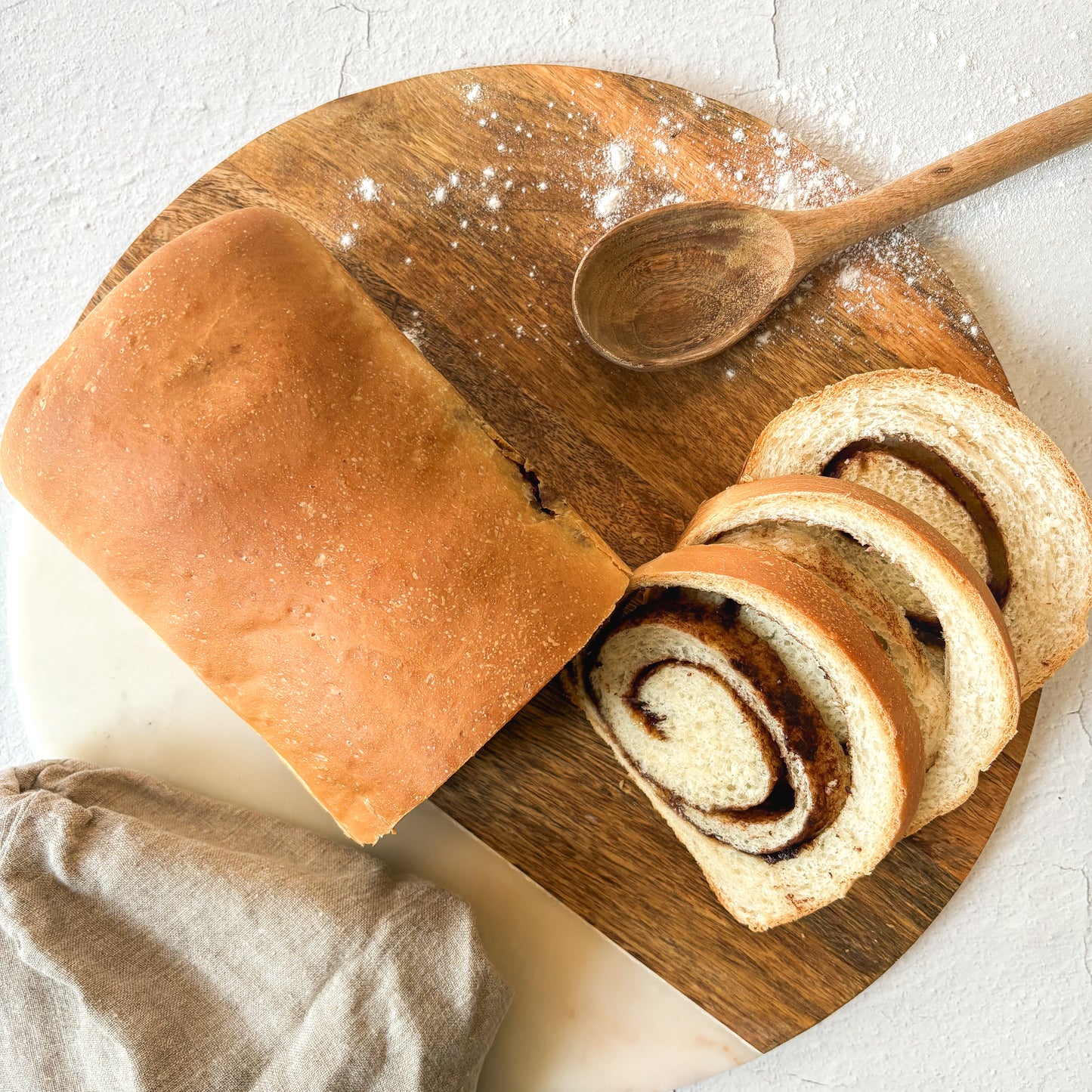 brown sugar cinnamon swirl sandwich bread