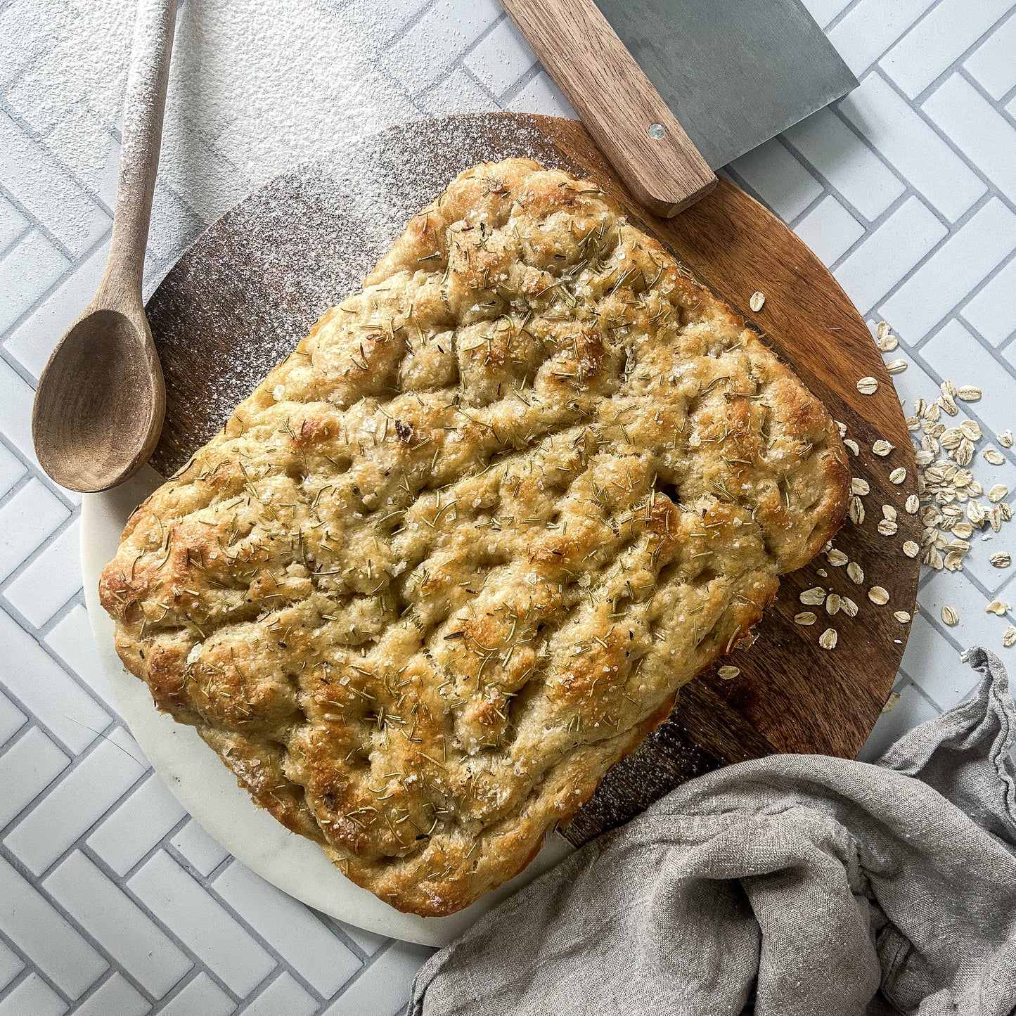 sea salt & rosemary sourdough focaccia