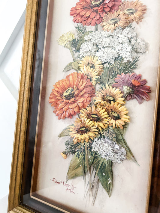 framed flower art
