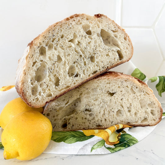 lemon poppyseed sourdough