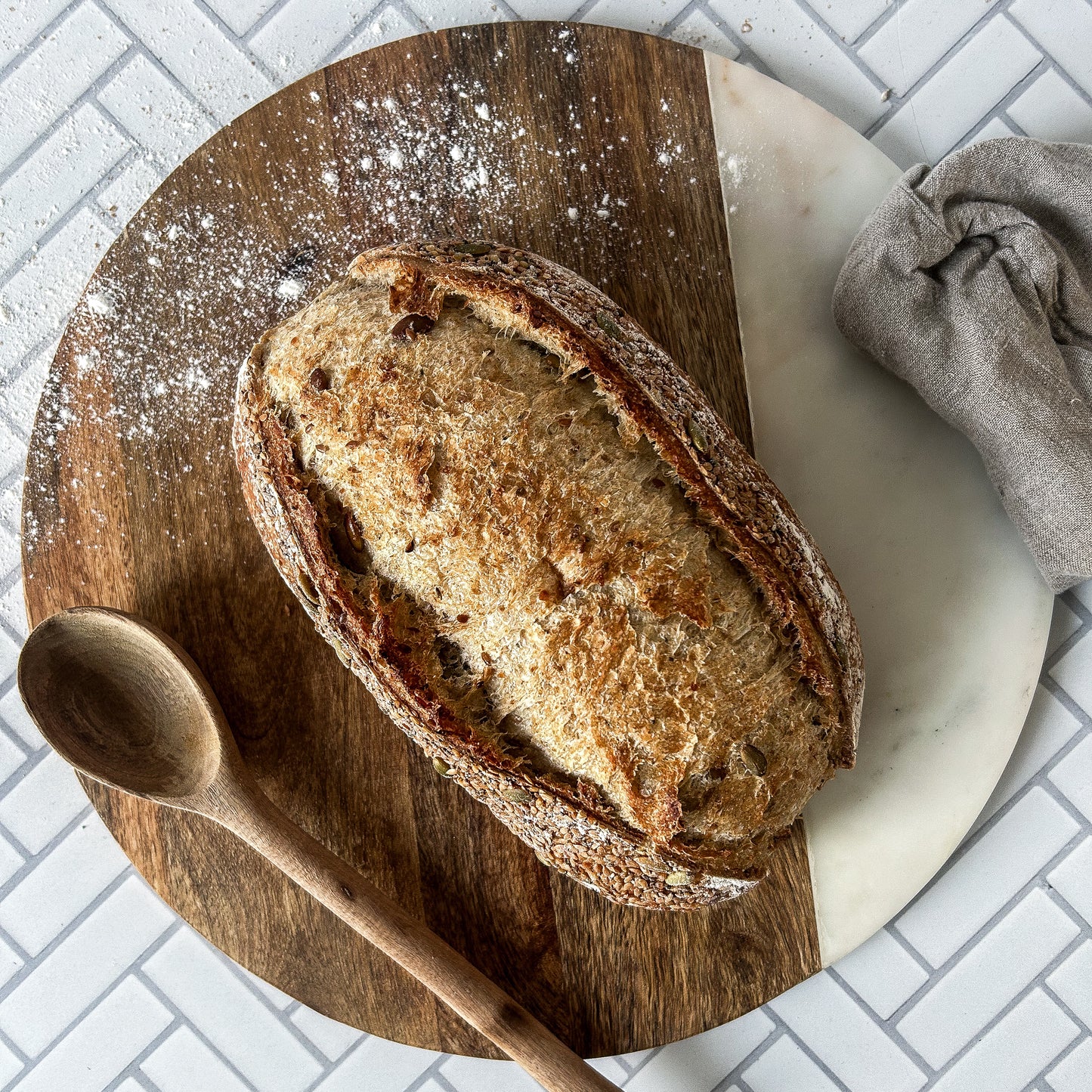 seeded multigrain sourdough