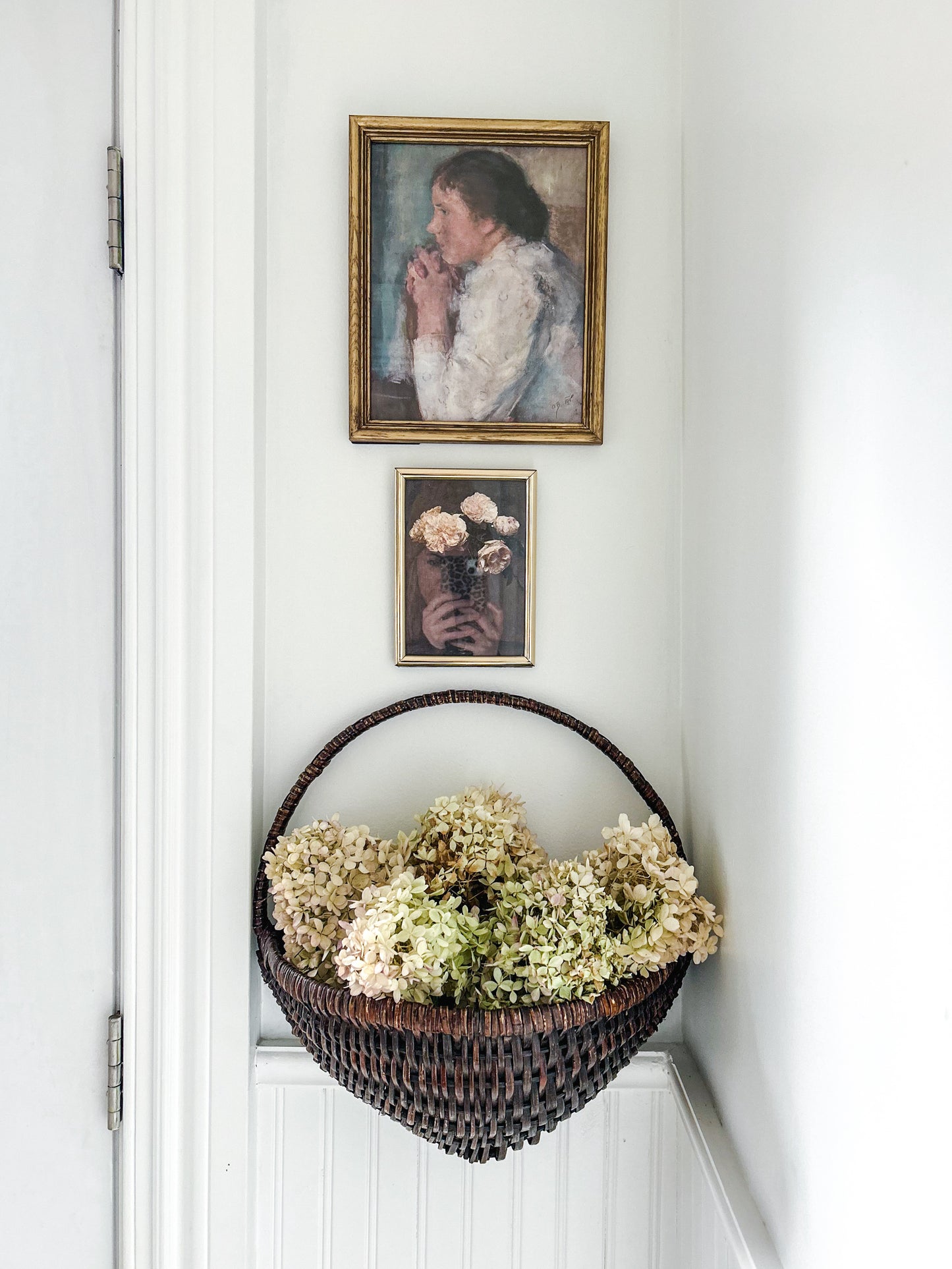 vintage framed floral print