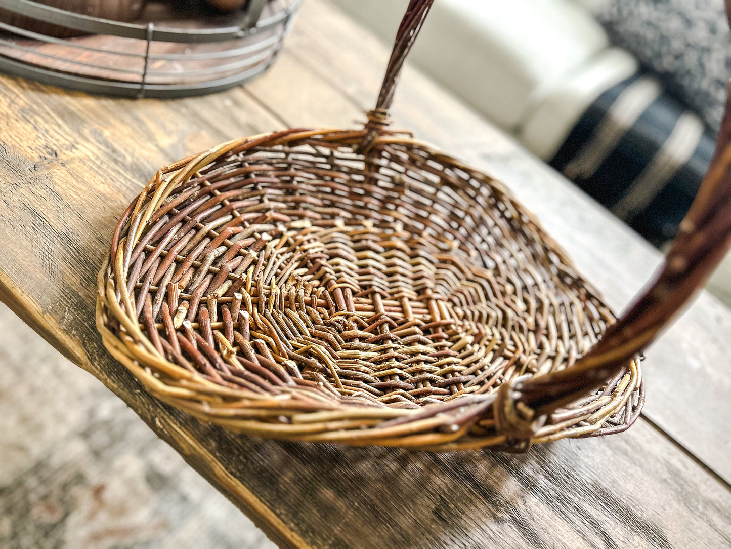 woven reed basket